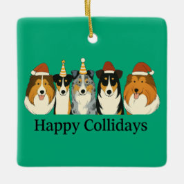 Xmas Collie Ornaments Keramisch Ornament