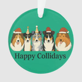 Xmas Collie Ornaments Ornament