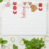 XMAs Cookie Baking&Eating Crew-Red Tekst Theedoek (Gevouwen)