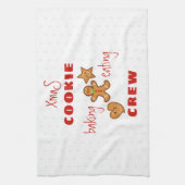 XMAs Cookie Baking&Eating Crew-Red Tekst Theedoek (Verticaal)