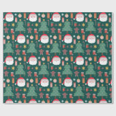 Xmas Cookie Gekleurde Noel Kerstmis Cadeaupapier (Vlak)