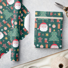 Xmas Cookie Gekleurde Noel Kerstmis Cadeaupapier