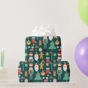 Xmas Cookie Gekleurde Noel Kerstmis Cadeaupapier