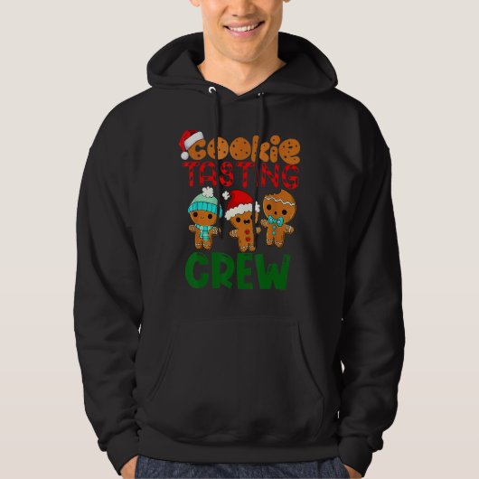 Xmas Cookie Tasting Crew Funny Tasting Baker Merry Hoodie (Voorkant)