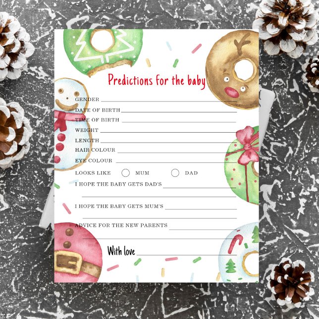 Xmas cookies Voorspellingen en advies baby shower (Creator heeft geüpload)