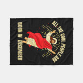 Xmas Cool People Are Born In December Christian Ch Fleece Deken (Voorkant (Horizontaal))