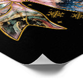 Xmas Coquette Bow Jesus Christelijk Bijbelvers Nat Poster (Hoek)