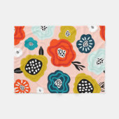 Xmas Creative Decorative Fbloemen Fleece Deken (Voorkant (Horizontaal))