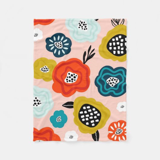 Xmas Creative Decorative Fbloemen Fleece Deken (Voorkant)
