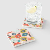 Xmas Creative Decorative Fbloemen Stenen Onderzetter (Zijkant)