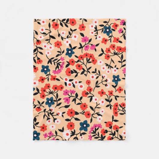 Xmas Cute Small Flower naadloos Fleece Deken (Voorkant)