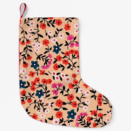 Xmas Cute Small Flower naadloos Kleine Kerstsok (Voorkant)