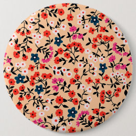 Xmas Cute Small Flower naadloos Ronde Button 6,0 Cm