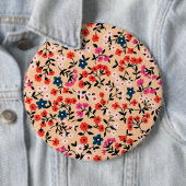 Xmas Cute Small Flower naadloos Ronde Button 6,0 Cm (In situ)