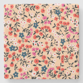 Xmas Cute Small Flower naadloos Stenen Onderzetter