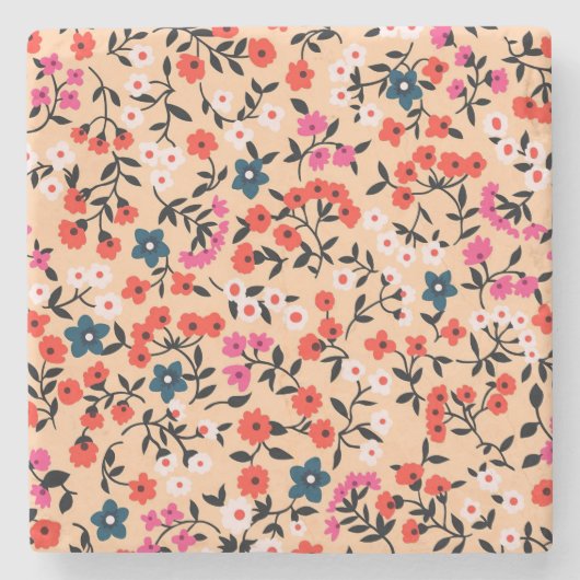 Xmas Cute Small Flower naadloos Stenen Onderzetter (Voorkant)