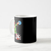 Xmas Dabbing Elf Bowling LL en Pins Christmas Bow Koffiemok (Voorkant links)