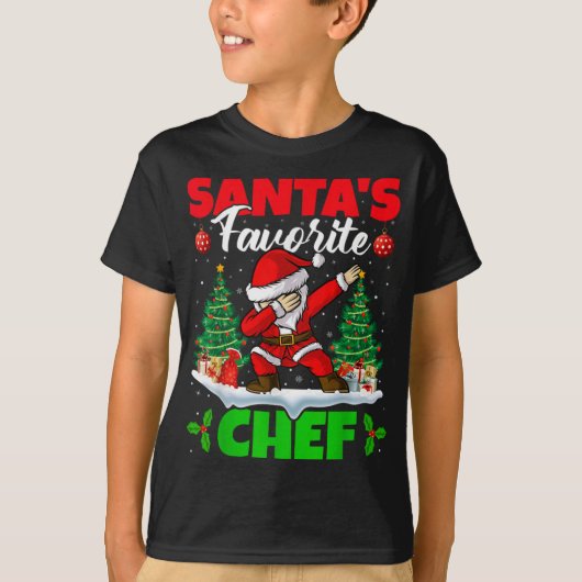 Xmas Dabbing Santas Favorite Chef Christmas T Shir T-shirt (Voorkant)