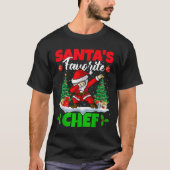 Xmas Dabbing Santa's Favorite Chef Christmas  T-shirt (Voorkant)