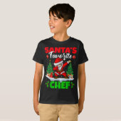 Xmas Dabbing Santas Favorite Chef Christmas  T-shirt (Voorkant volledig)
