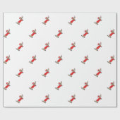 Xmas dachshund cadeaupapier (Vlak)