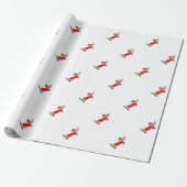 Xmas dachshund cadeaupapier (Uitgerold)