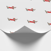 Xmas dachshund cadeaupapier (Hoek)