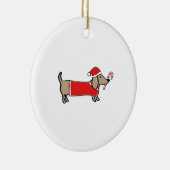 Xmas dachshund keramisch ornament (Rechts)