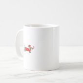 Xmas dachshund koffiemok (Voorkant links)