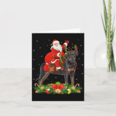 Xmas Decor Funny Santa Riding Rottweiler Dog Chris Kaart (Voorkant)