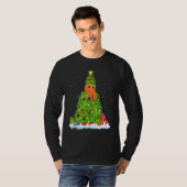 Xmas Decorations Light Santa Pterodactyl Bird Chri T-shirt (Voorkant volledig)