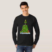 Xmas Decorations Lights Santa Doberman Dog Christm T-shirt (Voorkant volledig)