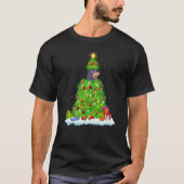 Xmas Decorations Lights Santa Mole Christmas Tree  T-shirt (Voorkant)