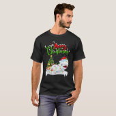 Xmas Decorations Santa Beluga Whale Christmas T-shirt (Voorkant volledig)