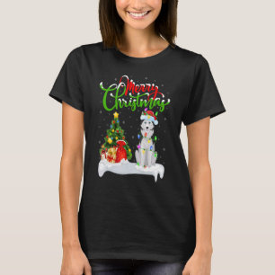 Xmas Decorations Santa Siberian Husky Dog Christma T-shirt