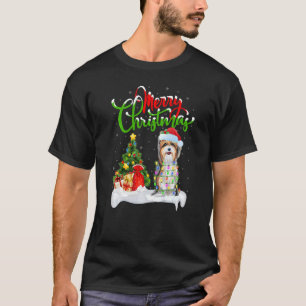 Xmas Decorations Santa Yorkshire Terrier Dog Chris T-shirt