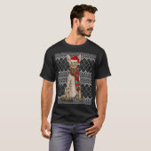 Xmas Devon Rex Cat Santa Claus Pet Ugly T-shirt (Voorkant volledig)