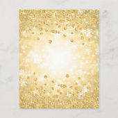 Xmas Dinner Party Gold Winter Diamonds Glitter Flyer (Achterkant)