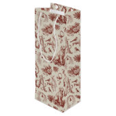 Xmas Dog Letter A Golden Retriever Wine Bag Wijn Cadeautas (Achterkant Gekanteld)