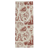 Xmas Dog Letter A Golden Retriever Wine Bag Wijn Cadeautas (Achterkant)