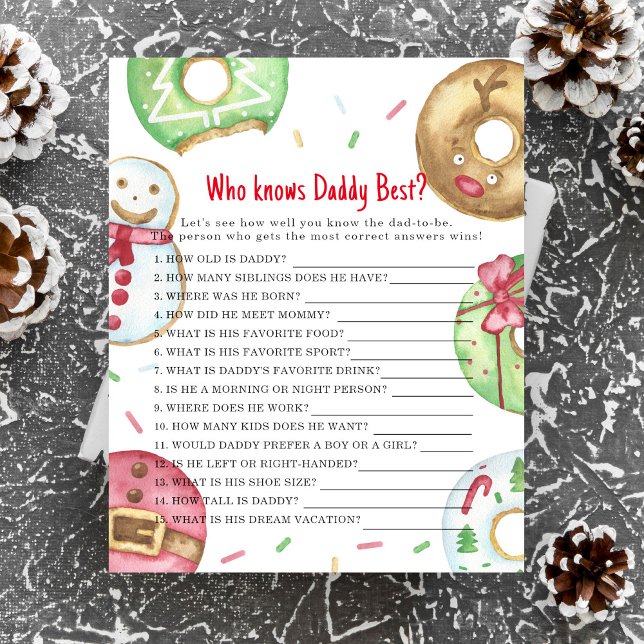 XMAS donuts - Game Wie kent papa het beste (Creator heeft geüpload)