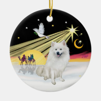Xmas Dove - Amerikaanse Eskimo hond Keramisch Ornament