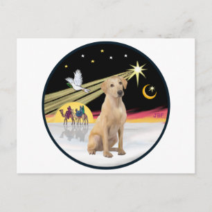 Xmas Dove (R) - Yellow Lab (F) Feestdagenkaart