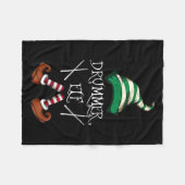 Xmas Drumsticks Music Matching Drummer Elf Pajama Fleece Deken (Voorkant (Horizontaal))