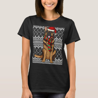 Xmas Duitse Herder Sinterklaas Pet T-shirt
