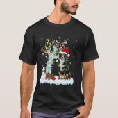 Xmas Element Boom Verlichting Berner Berg Hond CH T-shirt (Voorkant)