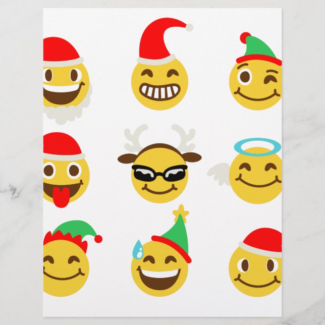 xmas emoji gelukkige gezichten (Voorkant)