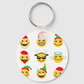 xmas emoji gelukkige gezichten sleutelhanger (Voorkant)