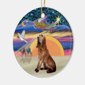 XMas Engel - Bloodhound Keramisch Ornament (Links)