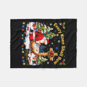 Xmas Every Knee Shall Bow Santa Christmas Nativity Fleece Deken (Voorkant (Horizontaal))